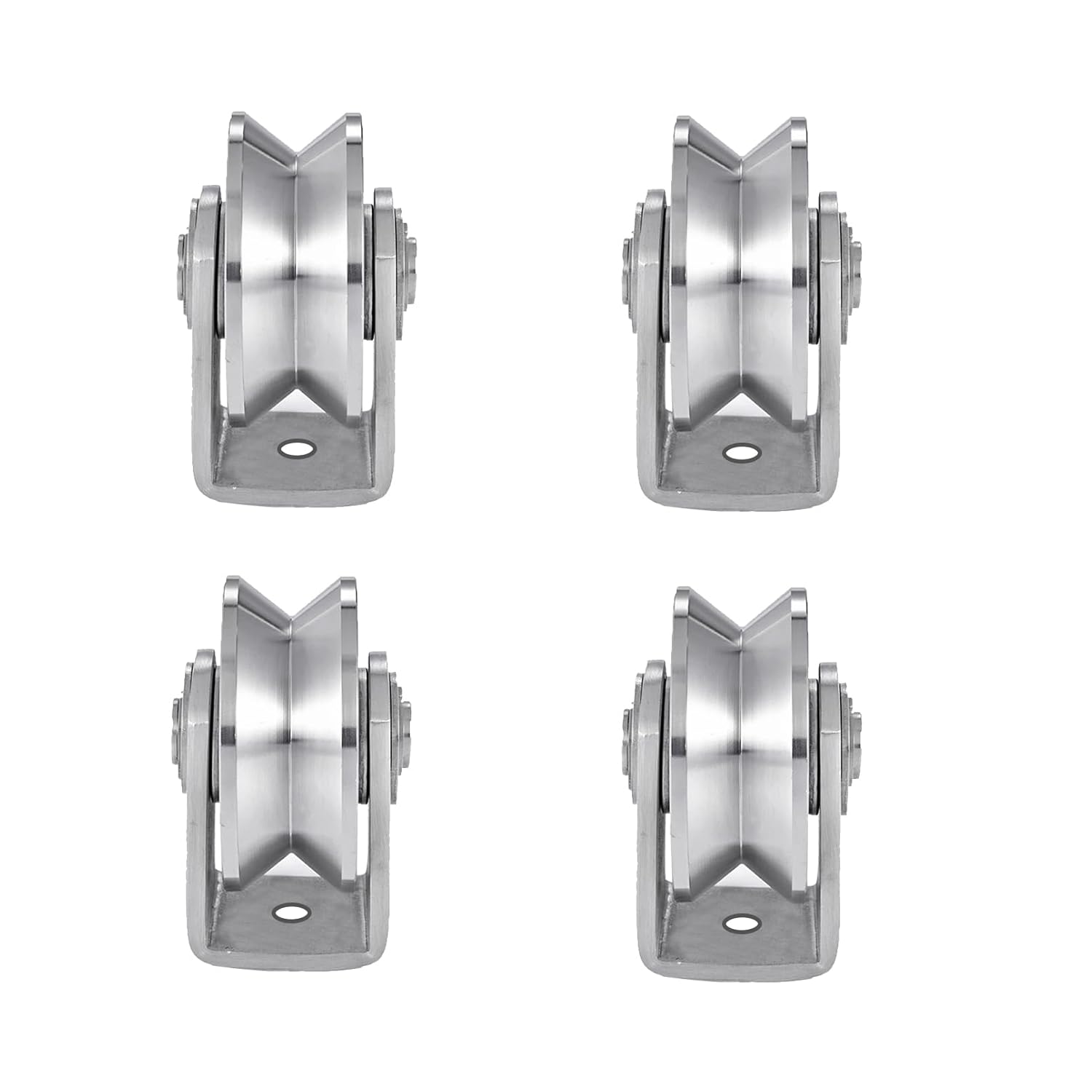 V Groove Wheel Stainless Steel Heavy Duty Pulley Block Rollers