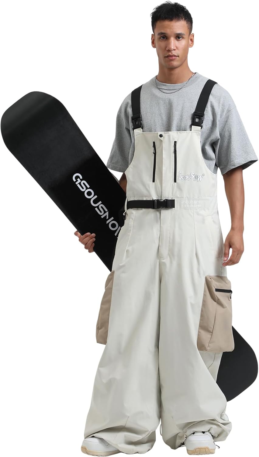 GSOU SNOW Insulated Snowboard Bibs: Unisex Winter Performance