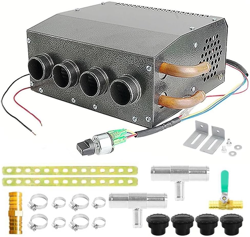 Compact 12V Car Heater, 8500 BTU Dual Blowers - Defrost & Defog!