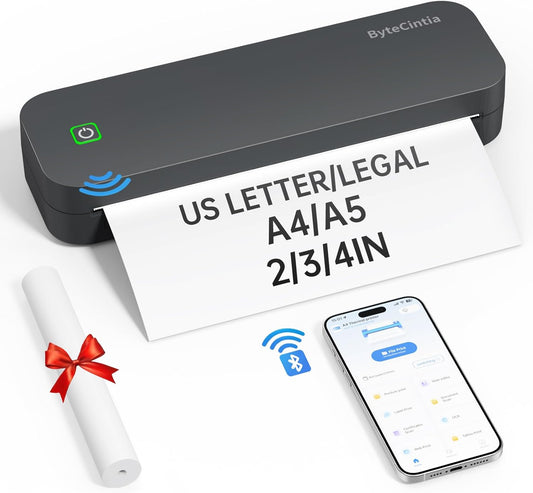 Portable Bluetooth Printer 8.5x11 - Inkless Anywhere Print
