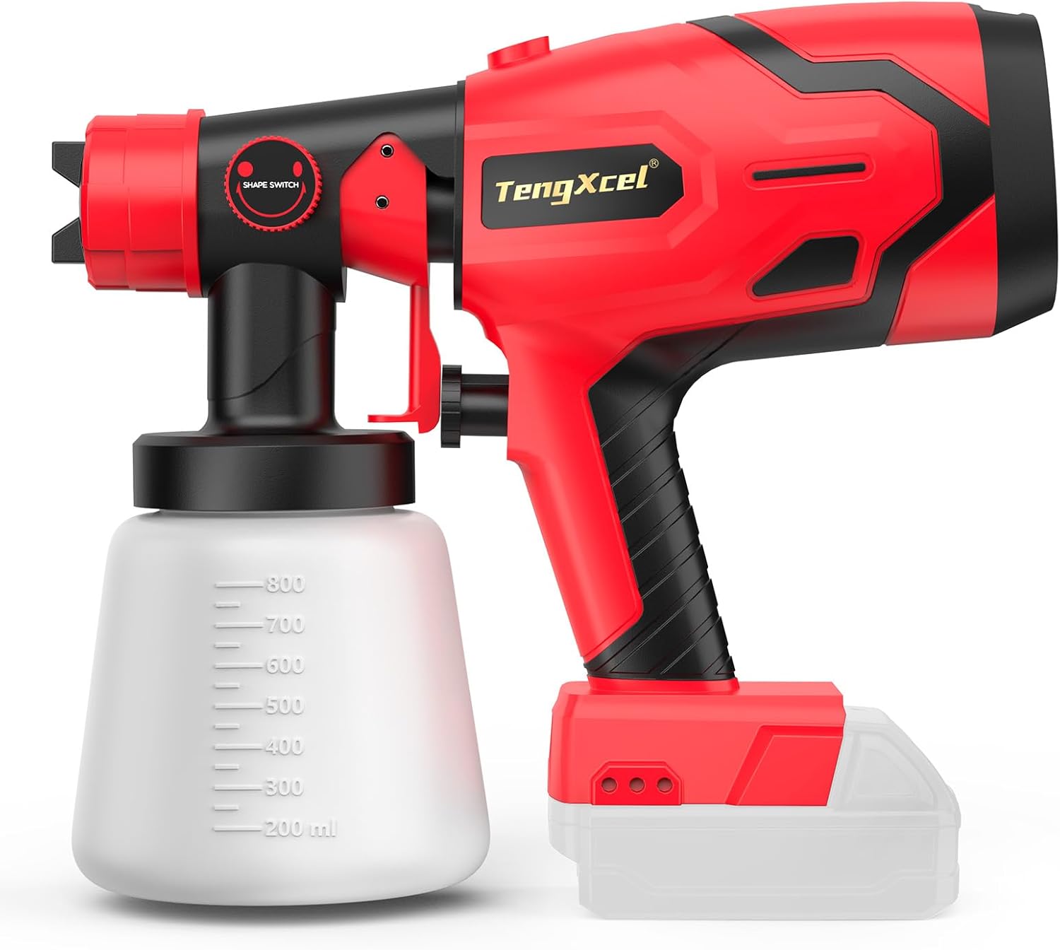 Milwaukee 18V Compatible Paint Sprayer with 4 Nozzles & 1000ml