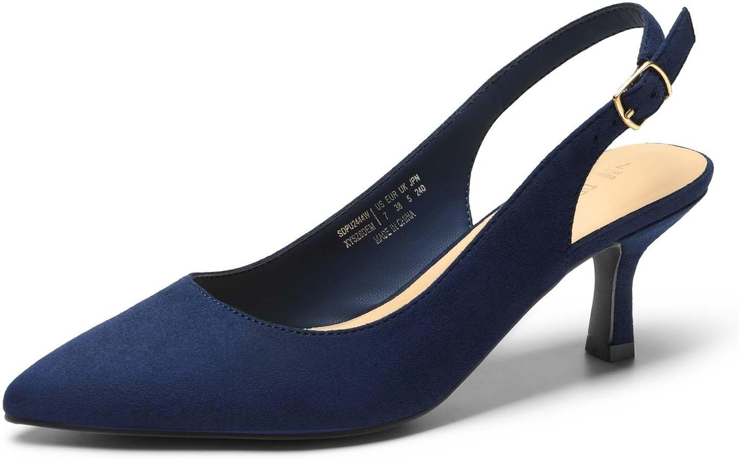 DREAM PAIRS Women's Kitten Heel Slingback Elegant Wedding Pumps