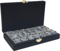 Domino Double 6 Silver Marbleized Tiles Jumbo Tournament Size