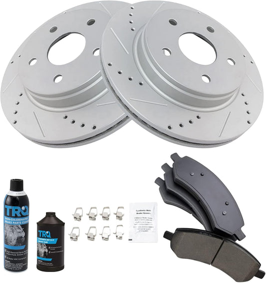 TRQ Front Brake Pad & Rotor Kit for Chrysler Aspen & Dodge
