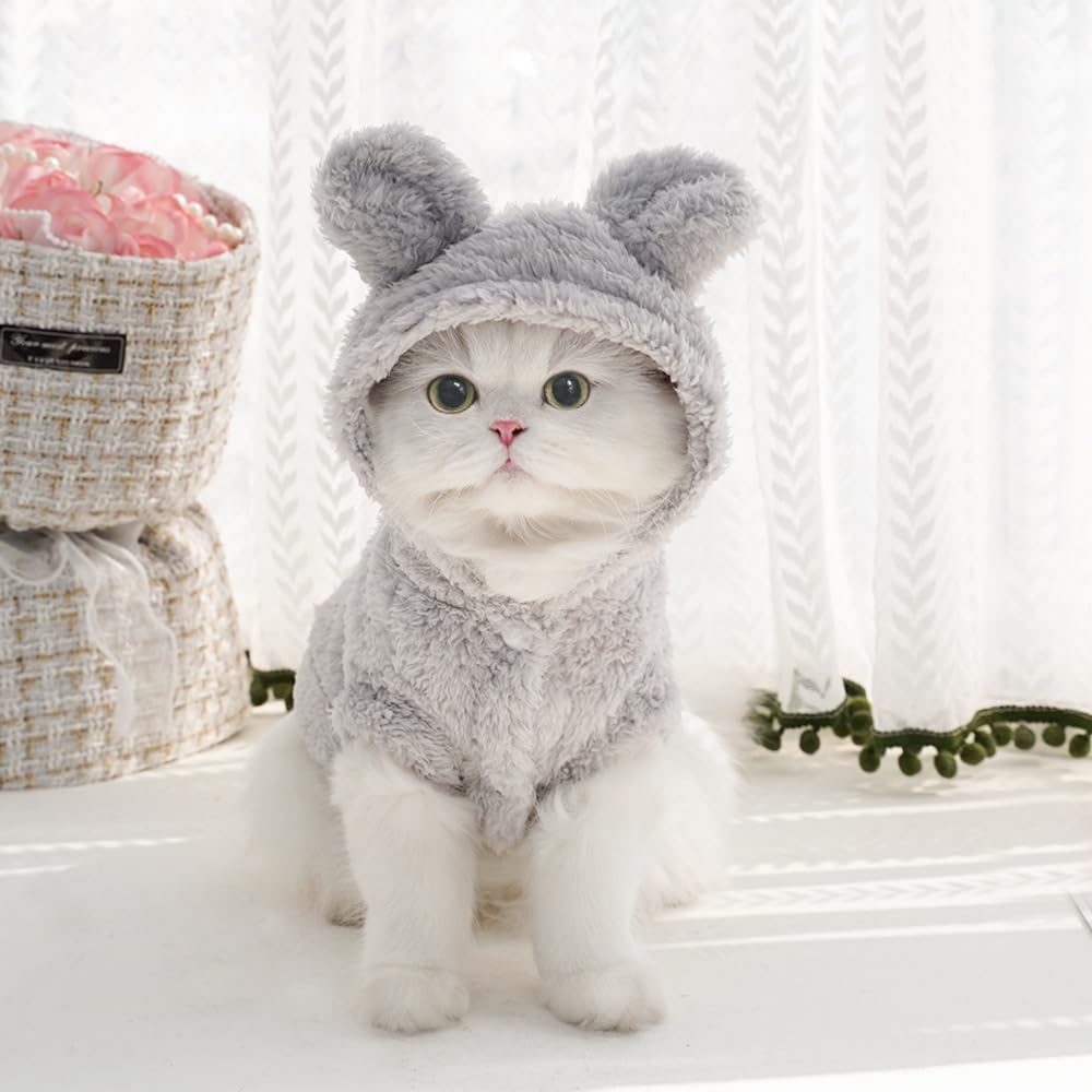 Pet Bunny Ears Hoodie - Cute Rabbit Costume