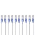 Cat6A 25ft Patch Cable 10-Pack - SlimRun 10G Ethernet