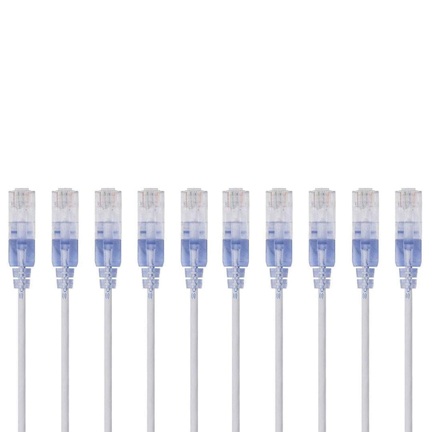 Monoprice Cat6A 25ft White Patch Cable for High-Speed Networking