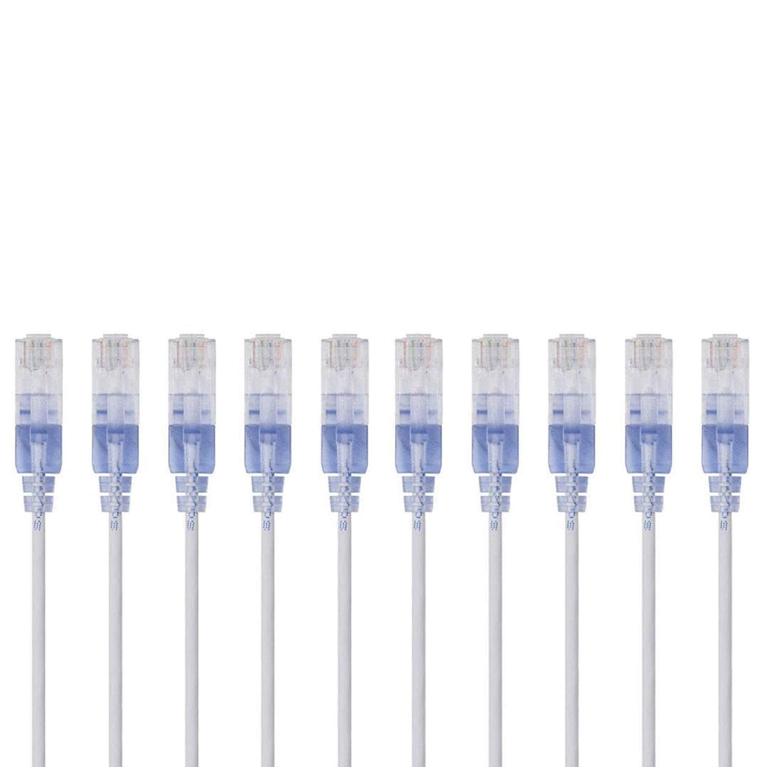 Monoprice Cat6A 25ft White Patch Cable for High-Speed Networking