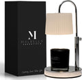 Dimmable Glass Candle Warmer Lamp with Timer - Adjustable Height