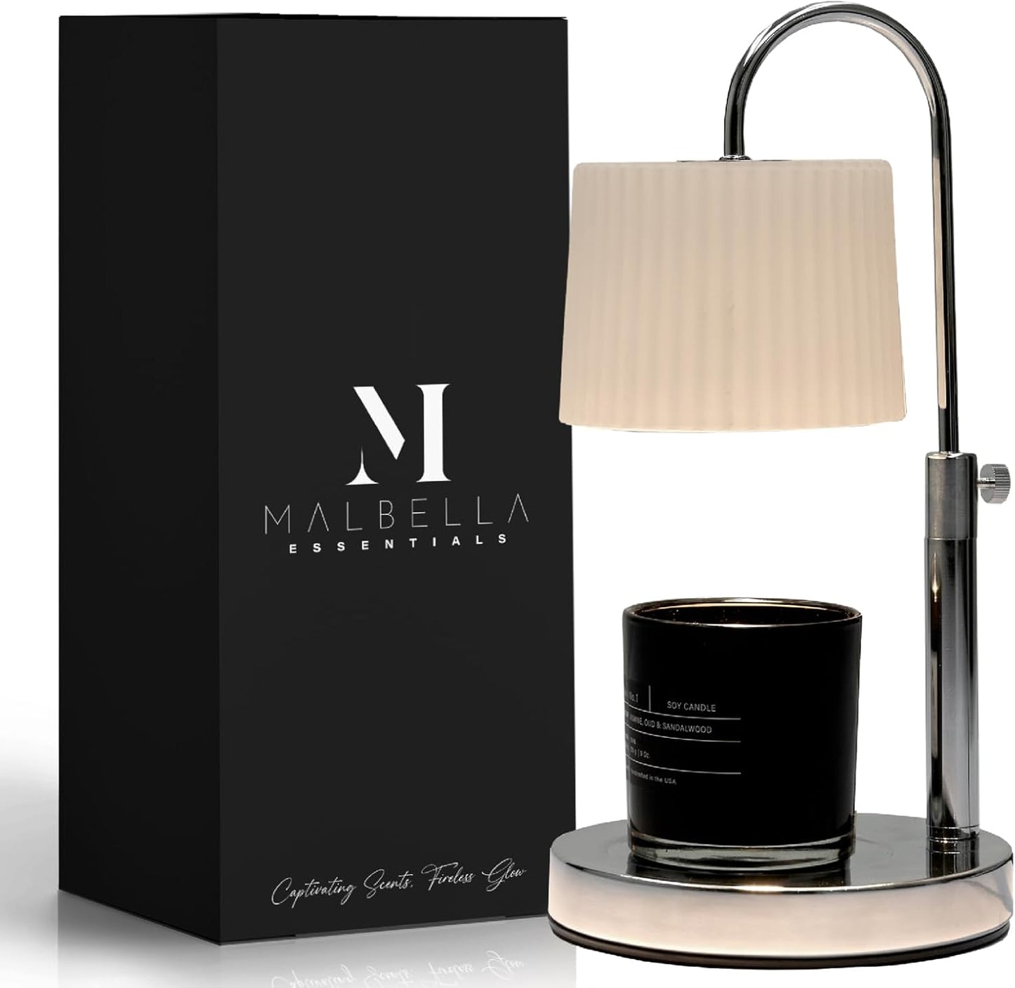 Dimmable Glass Candle Warmer Lamp with Timer for Cozy Ambiance