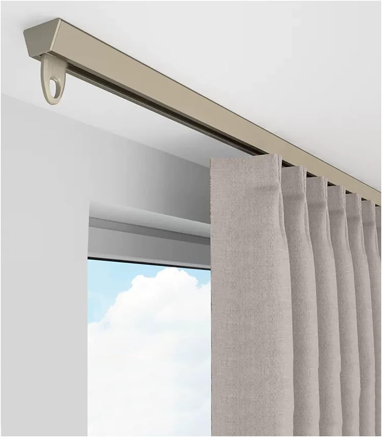Red Self-Adhesive Curtain Track for Easy Installation