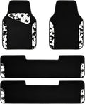 Cow Print Car Floor Mats 3 Row Waterproof Universal Fit - Cute Car