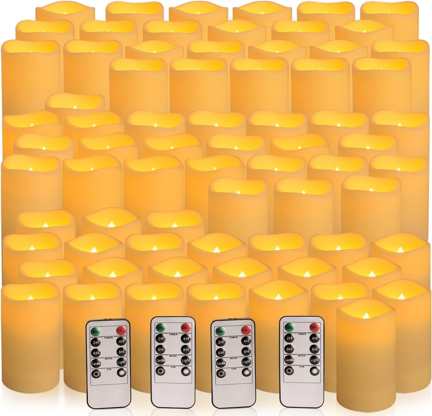 Set of 72 Waterproof Outdoor Flameless Candles for Events
