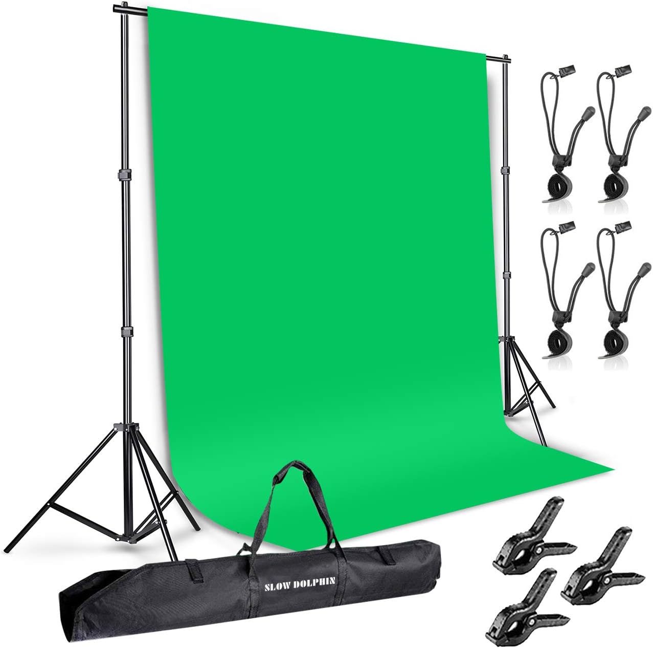 SLOW DOLPHIN Photo Background Support System with Green Screen