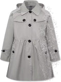 Girls Rain Jacket Lightweight Hooded Trench Coat - Cute, Weather Ready