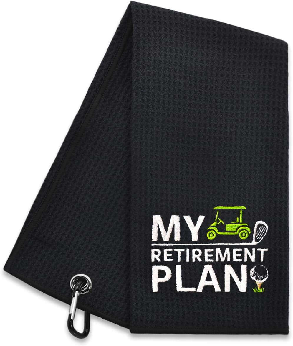 Hafhue Retirement Golf Towel - Perfect Gift for Golf Lovers!