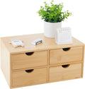 Bamboo Desk Organizer with Drawers for Efficient Home Office Storage