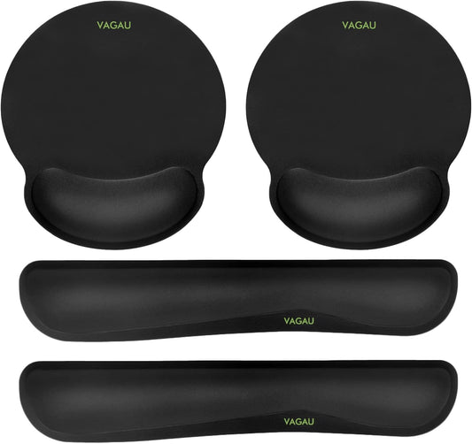 VAGAU Premium Memory Foam Wrist Rest Set - Pain Relief Duo