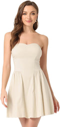Allegra K Strapless Sweetheart Mini Dress - Flattering (Style TBC4)