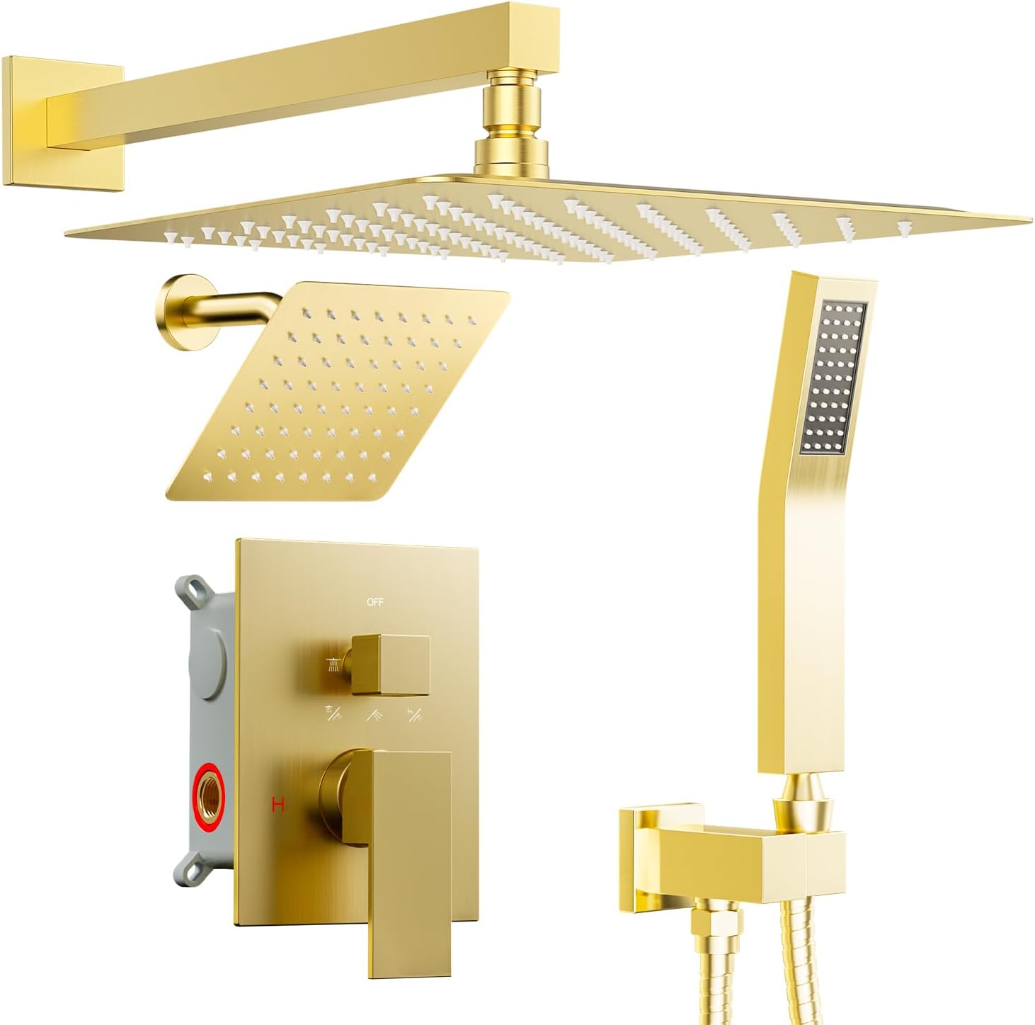 Dual Rain Shower Head System for Luxurious Shower Experience