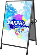 24x36 in Black Coated Steel A-Frame Sandwich Board - Double-Sided