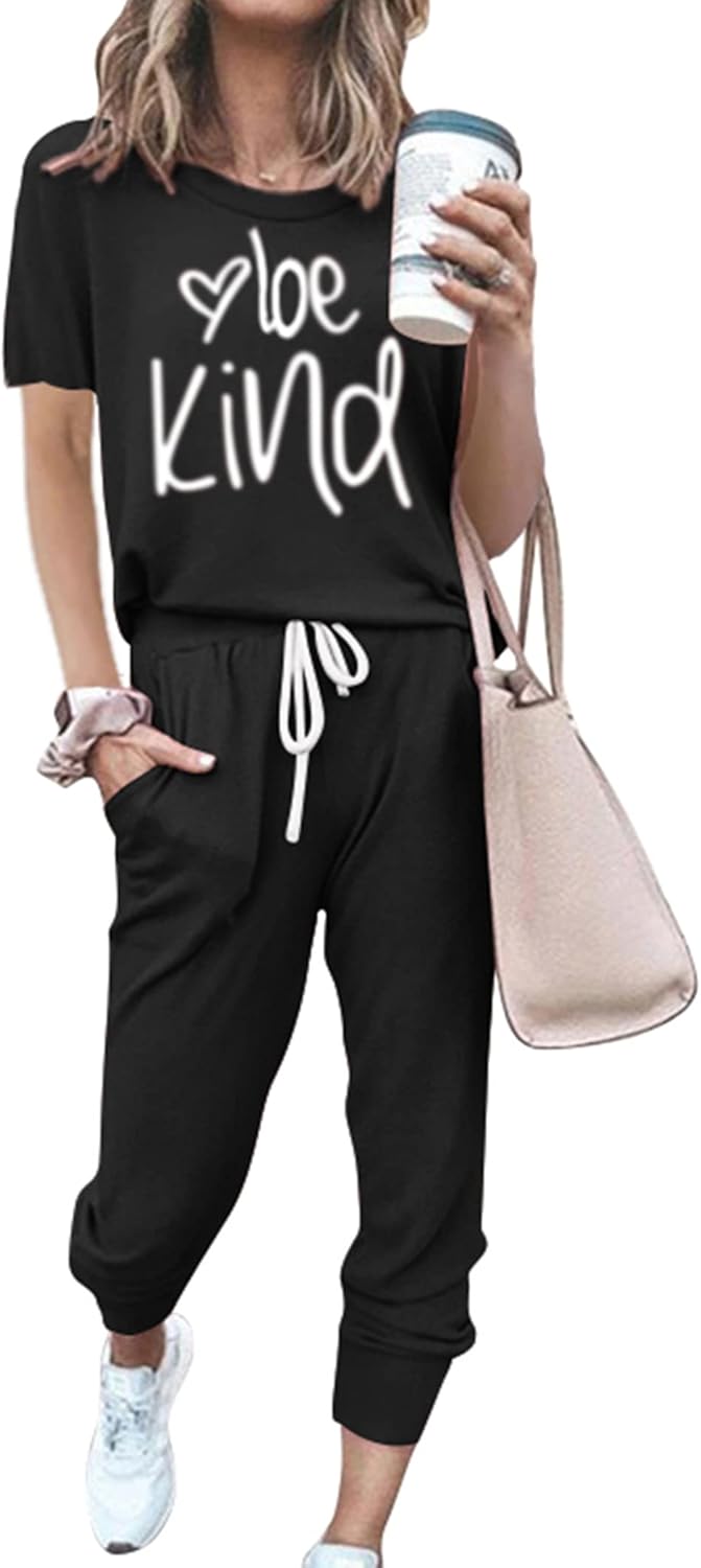 PRETTYGARDEN Women's Two Piece Sets for Summer Travel and Lounge
