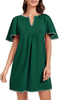 Women's Summer Flutter Sleeve A Line Mini Dress - Breezy Everyday