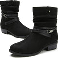 VJH confort Women's Mid Calf Slouchy Boot - Comfortable Low Heel