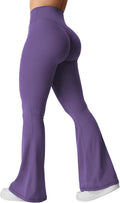 Kalie Flare Scrunch Leggings for Women V Cross Waist Bootcut