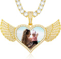 Customized Picture Necklace 18k Gold Plated Personalized Photo Pendant