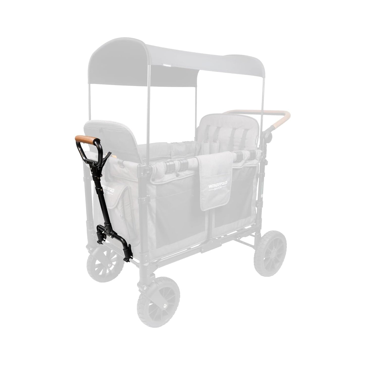 WONDERFOLD Stroller Wagon Pull Handle with Vegan Leather Grip