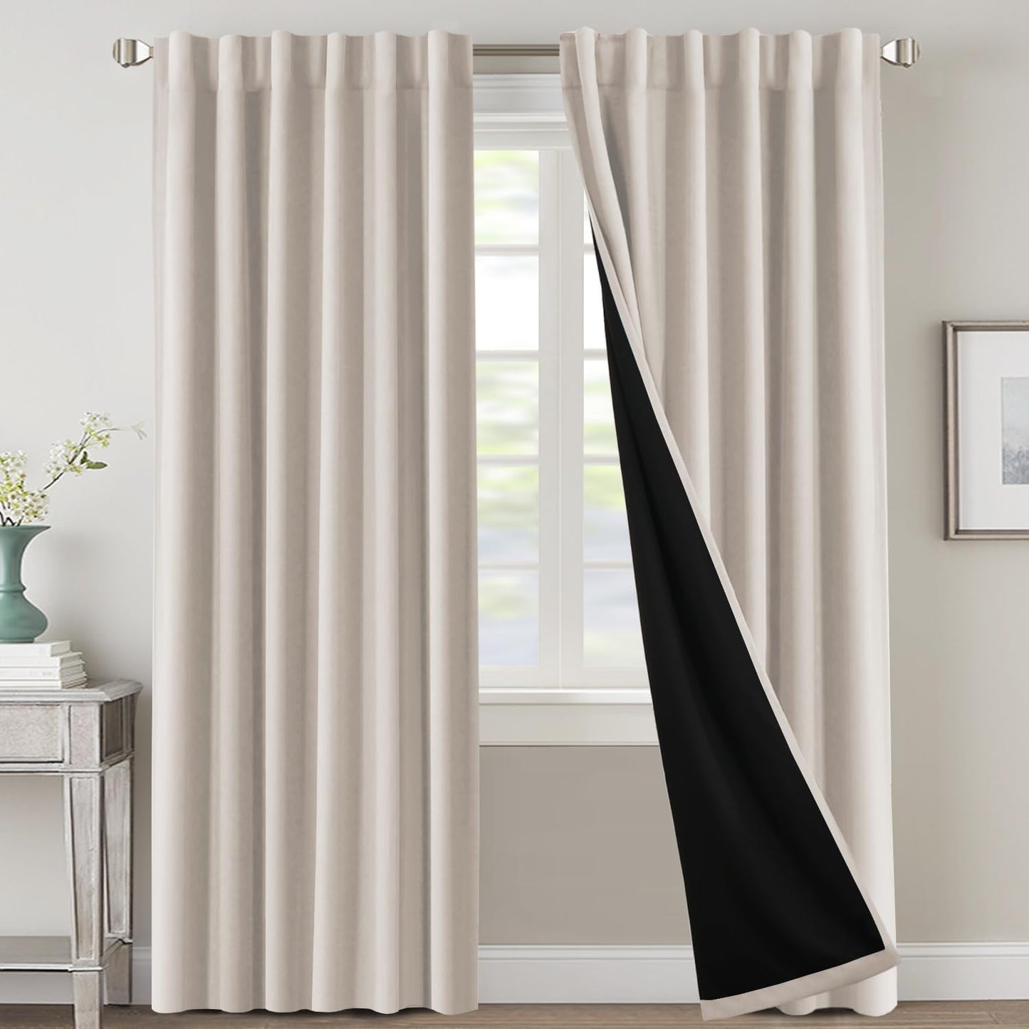H.VERSAILTEX 100% Blackout Curtains for Full Room Darkening