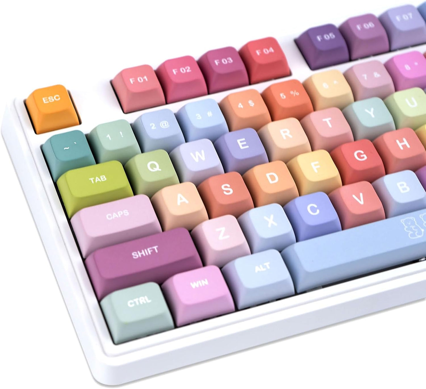 Custom Keycaps Set with Cute Candy Bear Design for Keyboards
