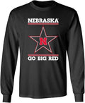 Nebraska Huskers 100% Cotton Long Sleeve T-Shirt - Preshrunk Fit