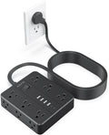 25FT Surge Protector Power Strip with USB Ports for Home Office