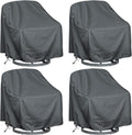 Outdoor Swivel Lounge Chair Cover 4 Pack - 30in x 34in x 38.5in Fit