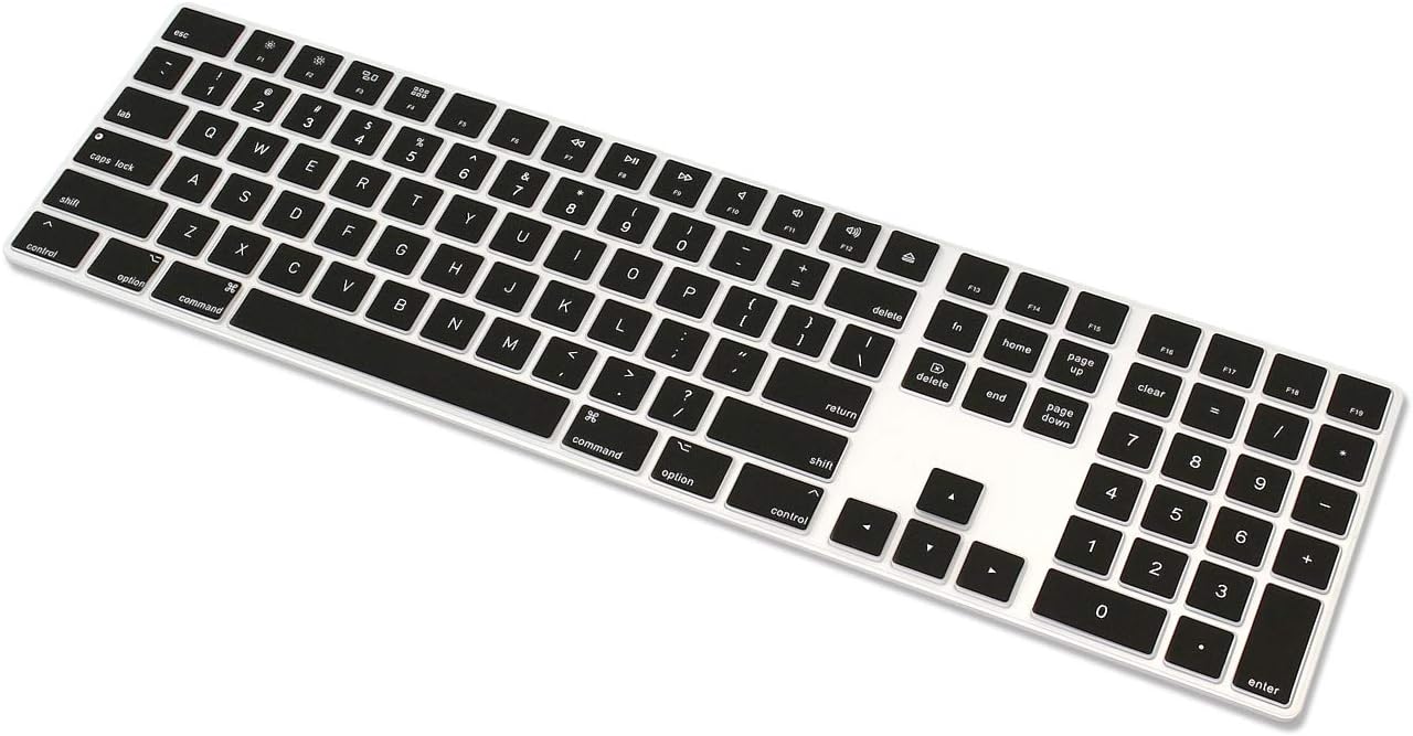 ProElife Ultra Thin Keyboard Cover for iMac Magic Keyboard: US Enter, Black