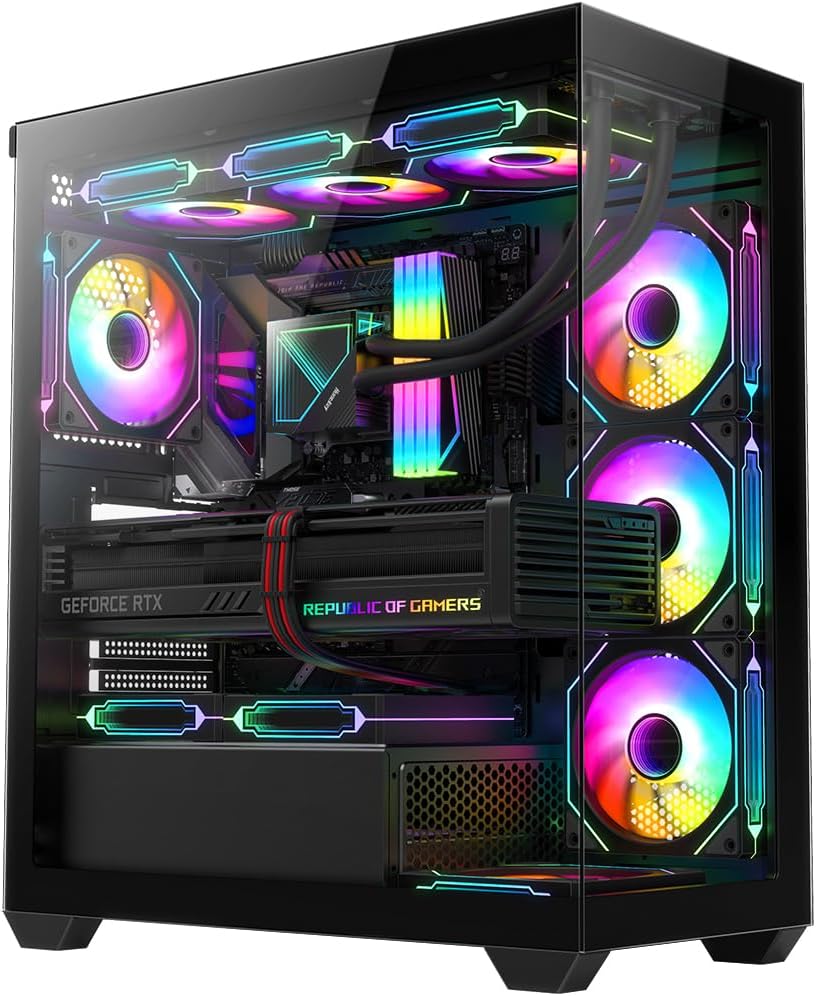 RUIX OV603 ATX Mid-Tower PC Case with High-Airflow Design