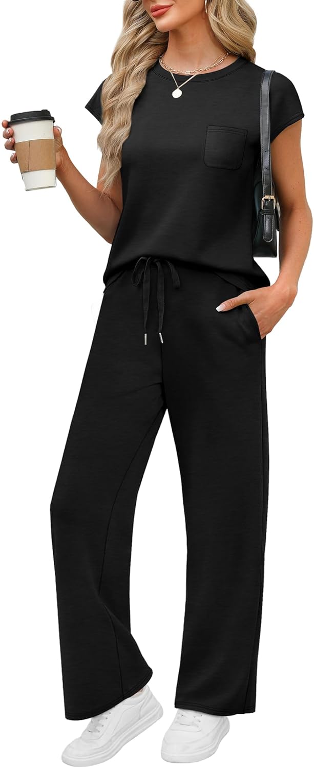 Casual Summer Travel Outfits for Women - 2 Piece Lounge Set