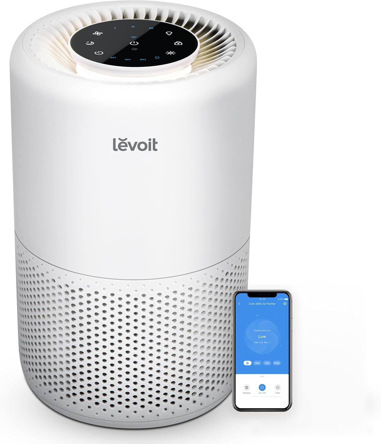 Smart WiFi Air Purifier, Alexa Control, Silent 27dB, Allergy Sleep Mode