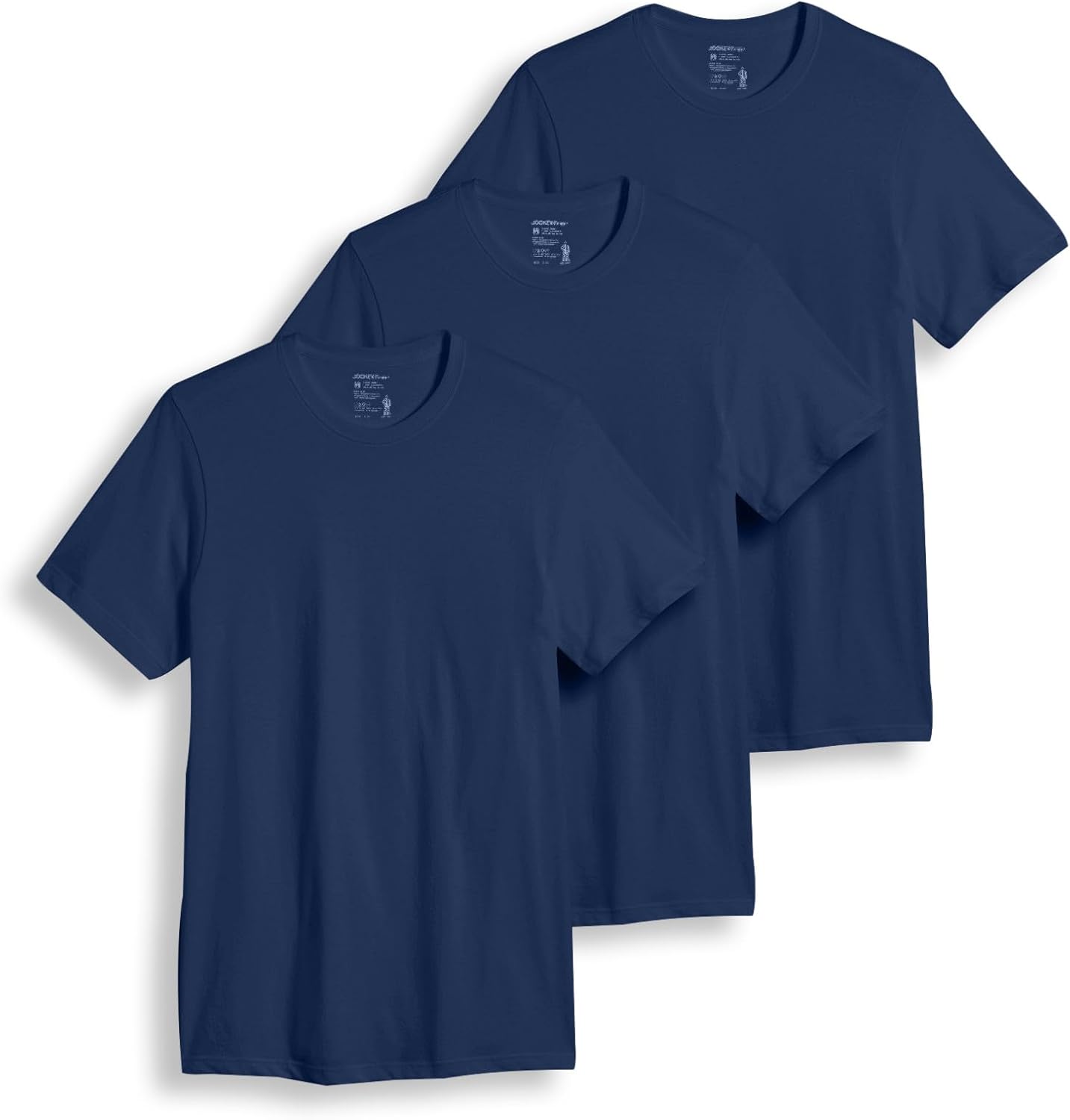 Jockey Men's Crew Neck T-Shirts - Comfortable Cotton Undershirts