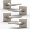 Mega Handles Prime Dummy Door Handles 4 Pack - Satin Nickel