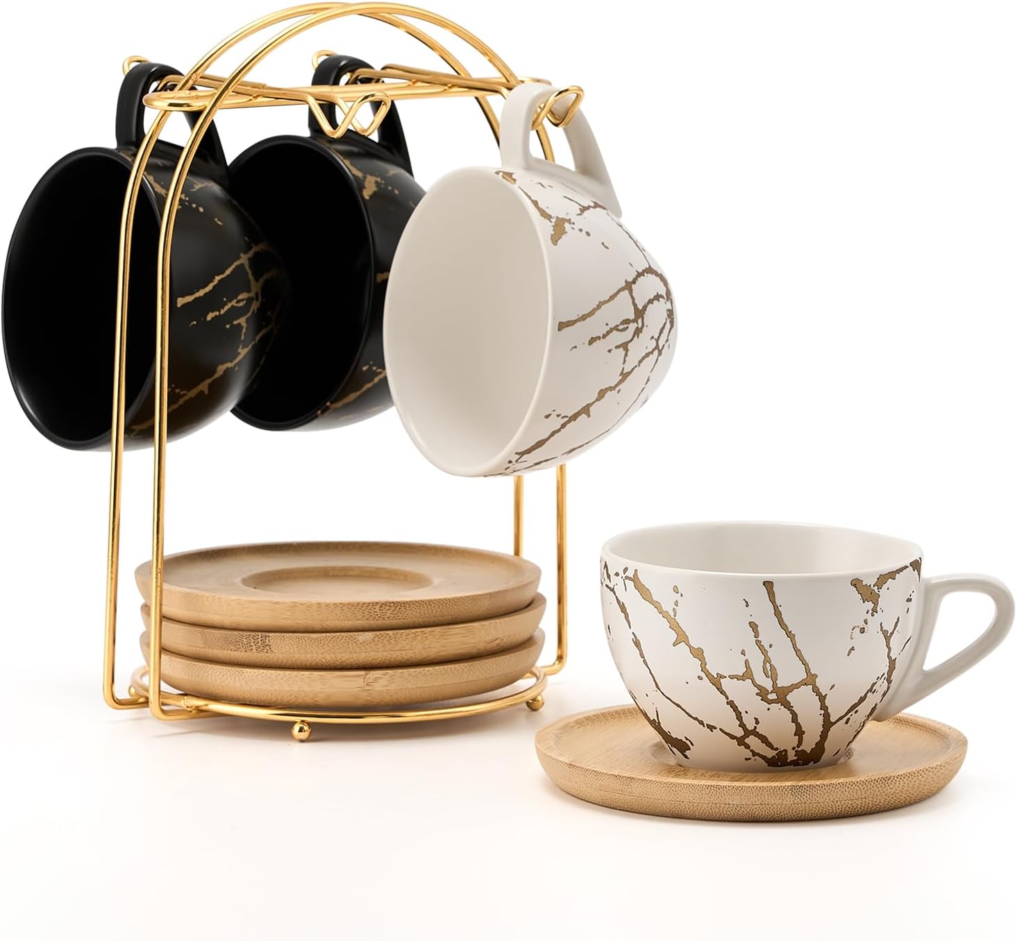LUKA Ceramic Demitasse Espresso Cups Set for Coffee Lovers