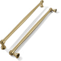 khtumeware 12 in Brushed Brass Cabinet Pulls - Heavy Duty 6 Pack