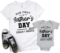 Our First Fathers Day Matching Shirts 2024 - Personalized Dad & Baby
