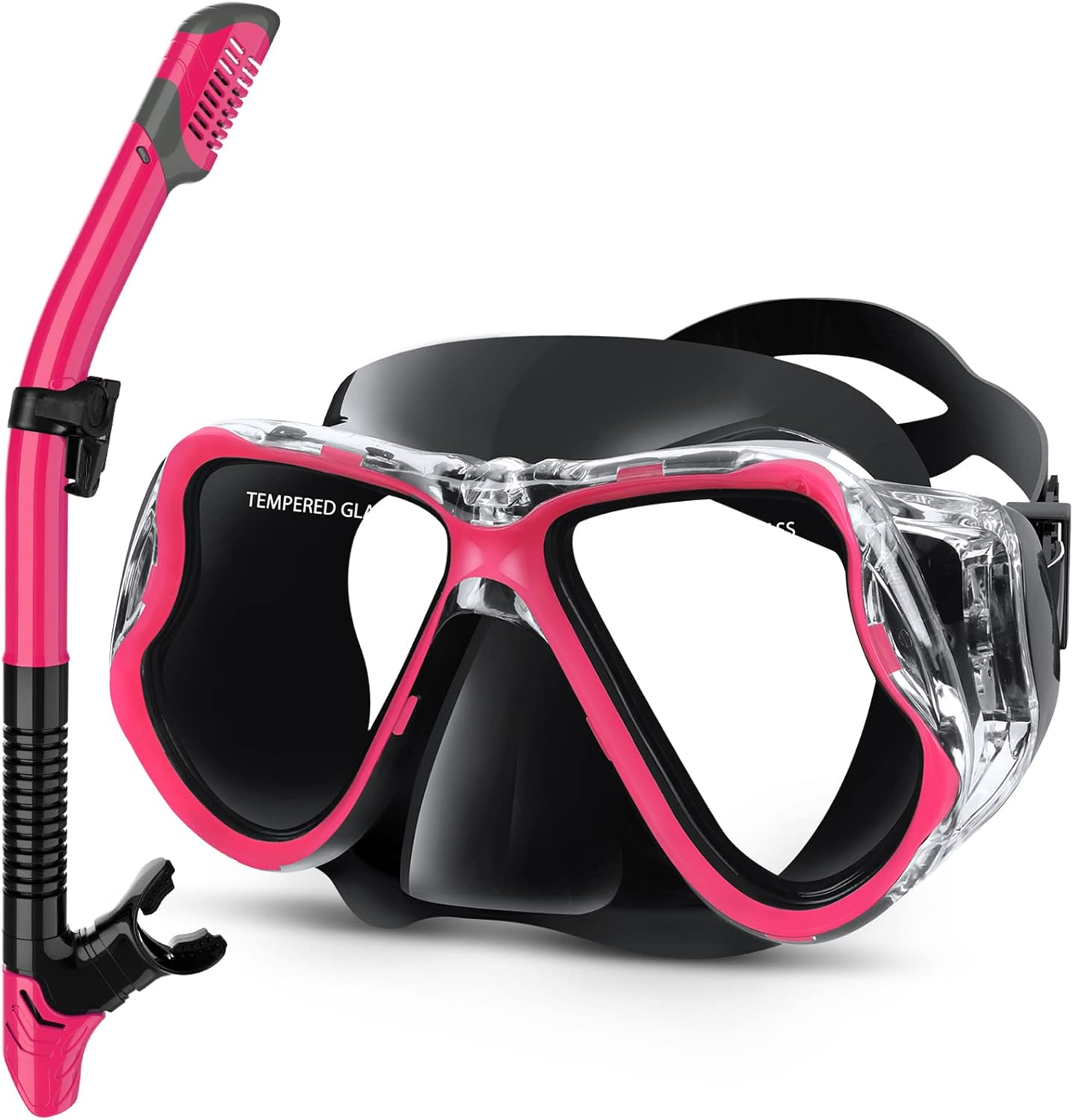 Greatever Dry Snorkel Set with Panoramic View for Diving