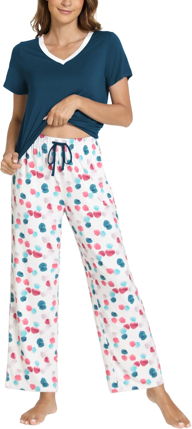 GYS Womens Bamboo Viscose Pajamas Set for Ultimate Comfort