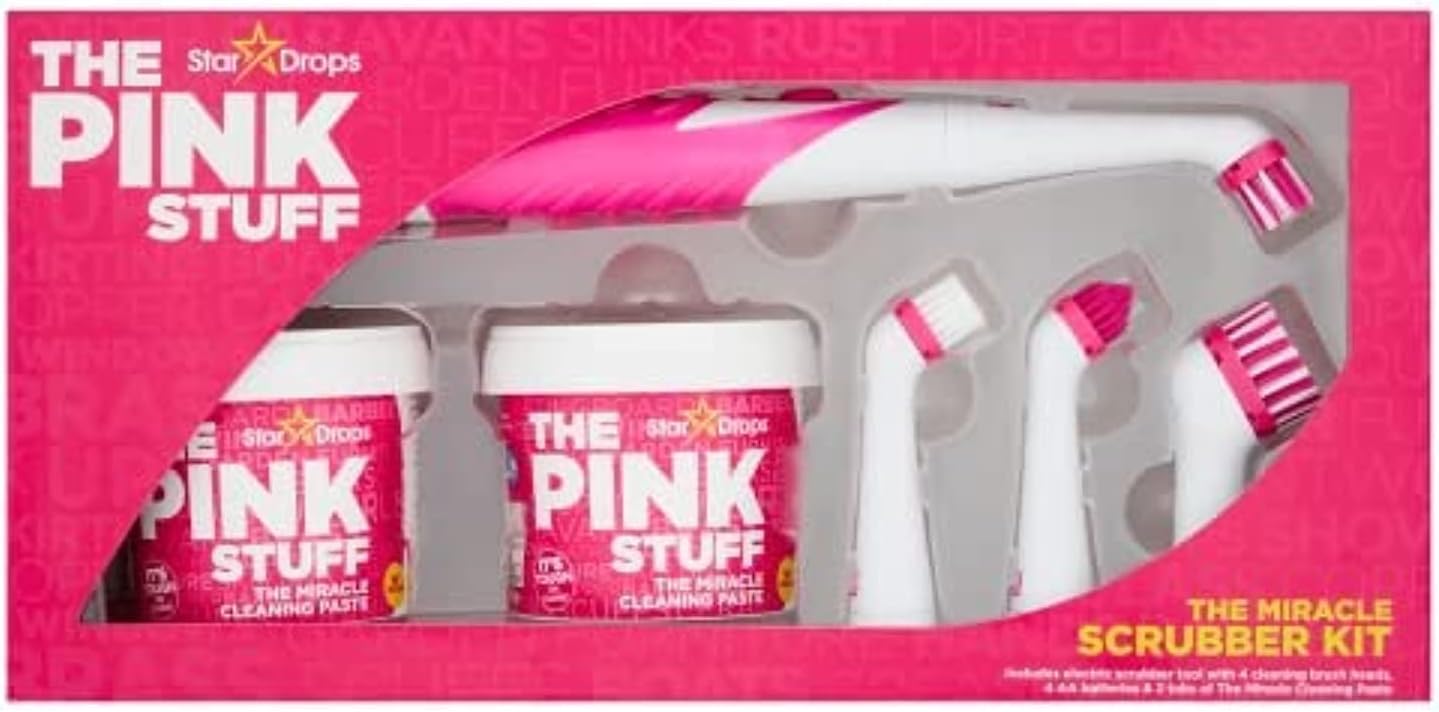 The Pink Stuff Miracle Scrubber Kit for Tough Cleaning Jobs