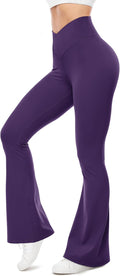 Flare Leggings for Women V Crossover High Waisted - Tummy Control