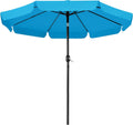 9ft Patio Umbrella 8 Ribs Outdoor Market Table Umbrella - Sky Blue